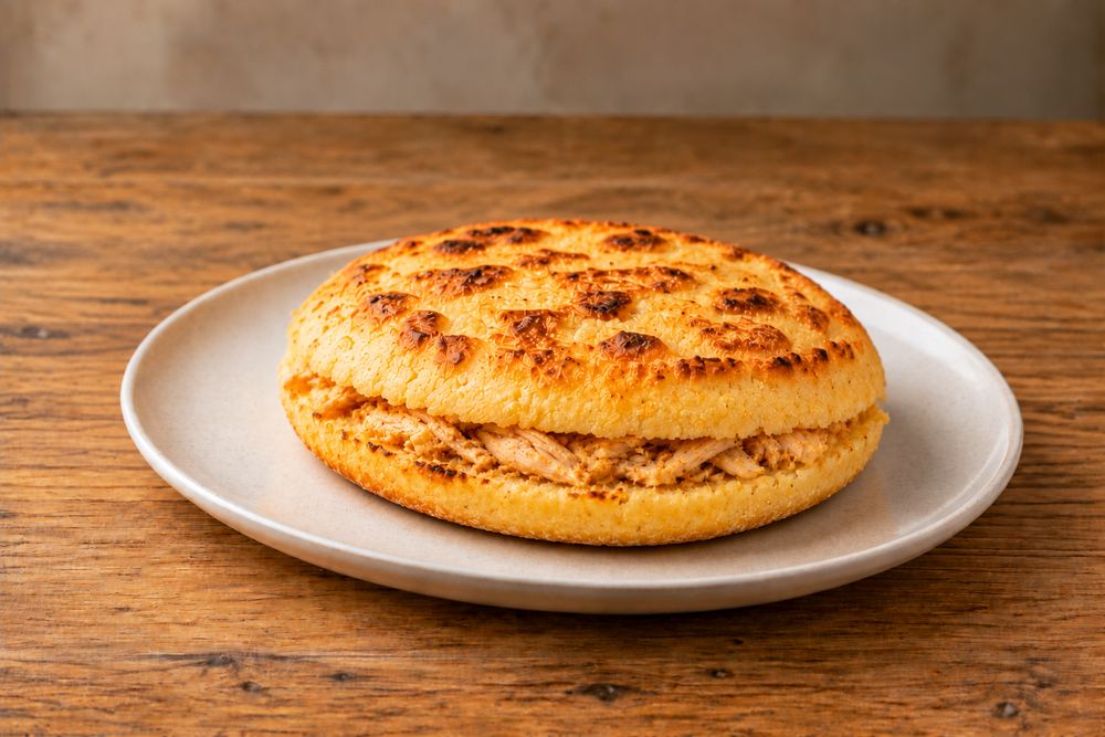 Foto de Arepas rellenas de carne y pollo